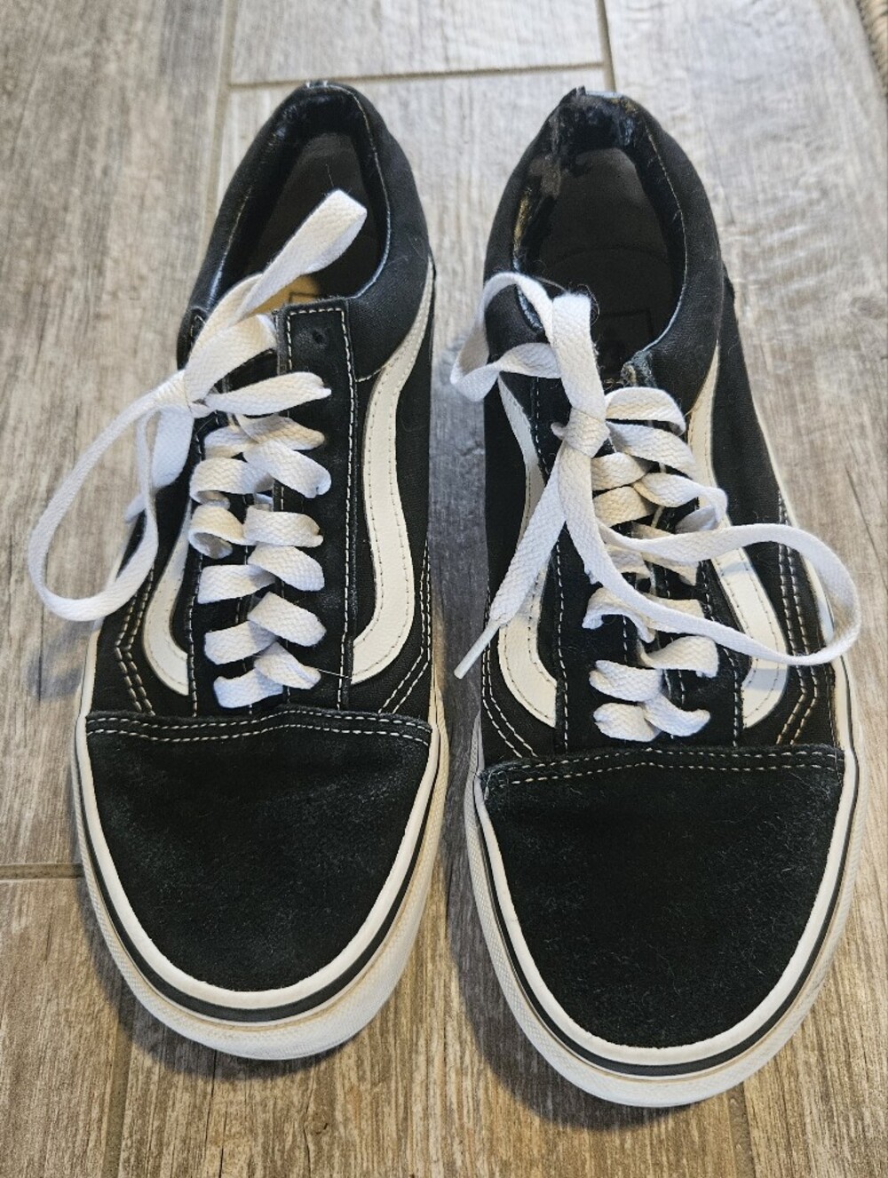 Vans Black and White Old Skool Skate Shoes
